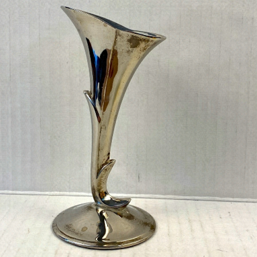 VASE Bud vase posy holder silver tone flower unique